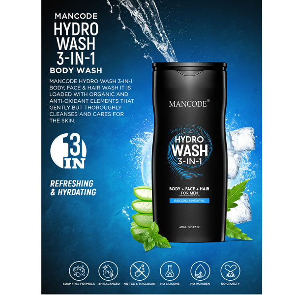 Mancode 3-In-1 Hydro Body Wash 2