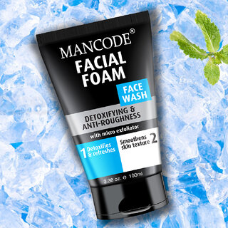 Mancode Detoxifying & Anti Roughness Facial Foam Wash 2