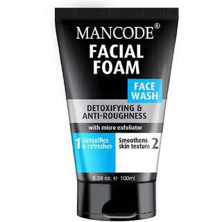 Mancode Detoxifying & Anti Roughness Facial Foam Wash