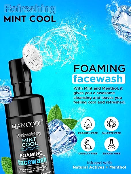 Mancode Refreshing Mint Cool Foaming Face Wash 2