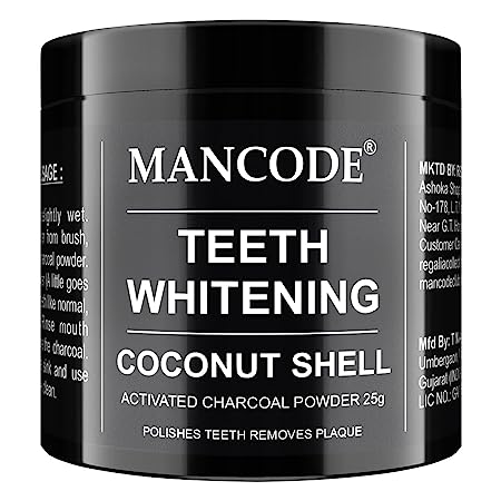 Mancode Teeth Whitening Coconut Shell /Active Charcoal Powder 3
