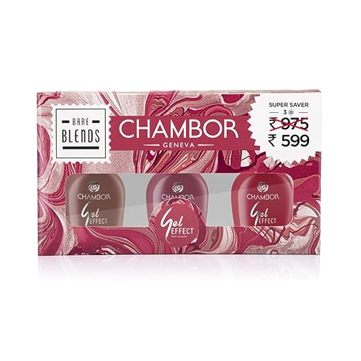 Chambor Gel Effect Nail Lacquer Combo Pack #0313