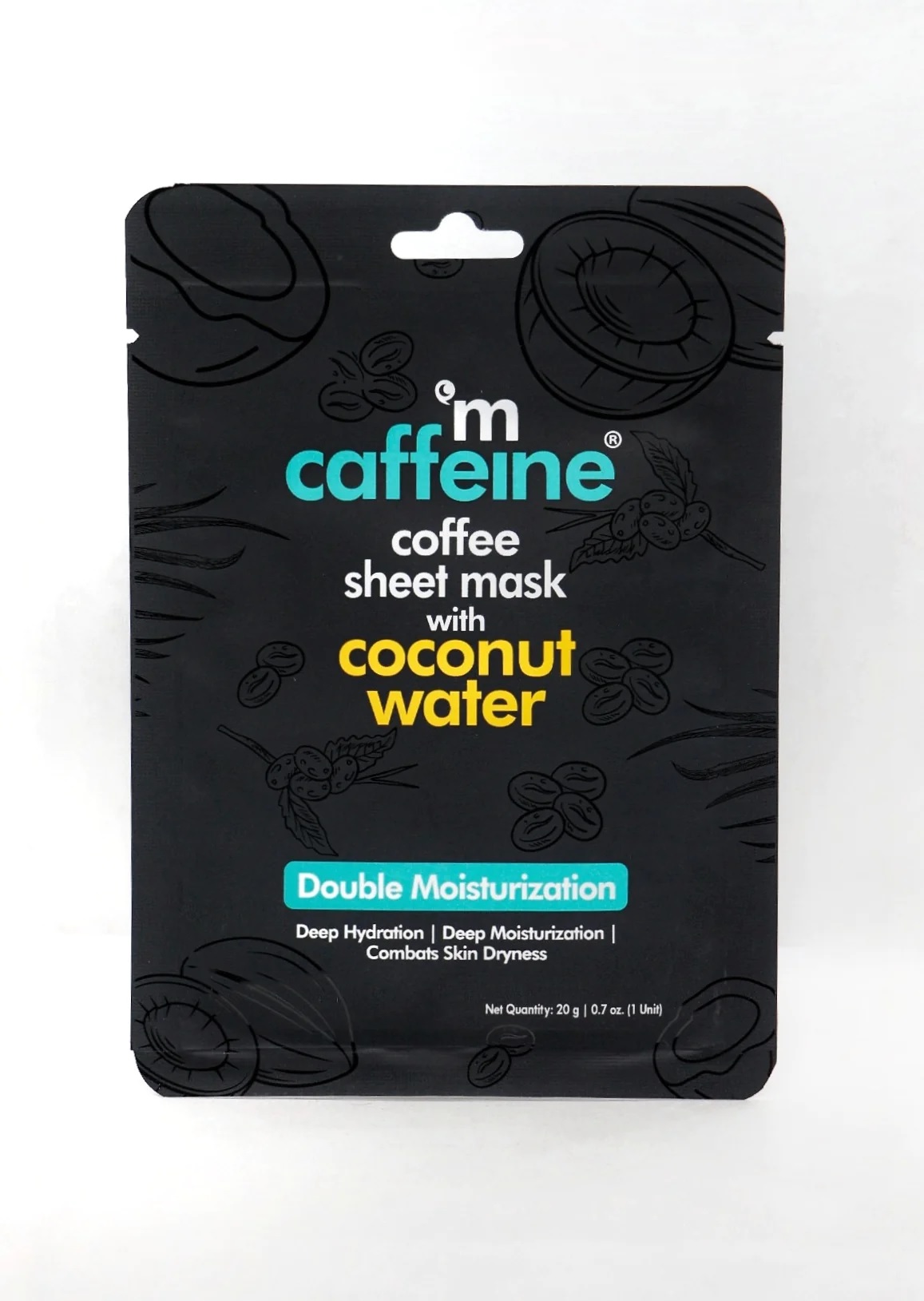 MCaffeine Coconut Water Coffee Sheet Mask For Double Moisturization