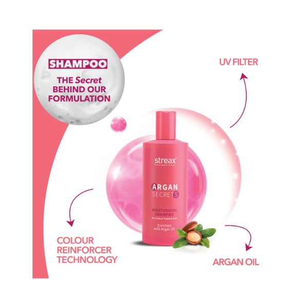 Streax Professional Argan Secrets Colour Protect Shampoo 3