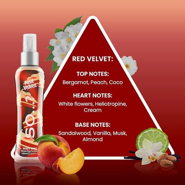 So Body Mist Gift Set Red Velvet+Vanilla+Cherry blossom 4