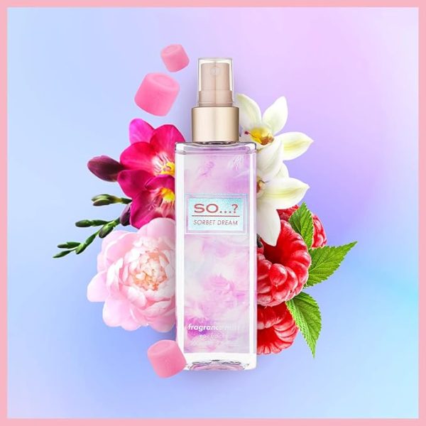 So Collection Fragrance Mist Gift Set Sorbet Dream,Dark Romance,Floral Crush Body Mist 4