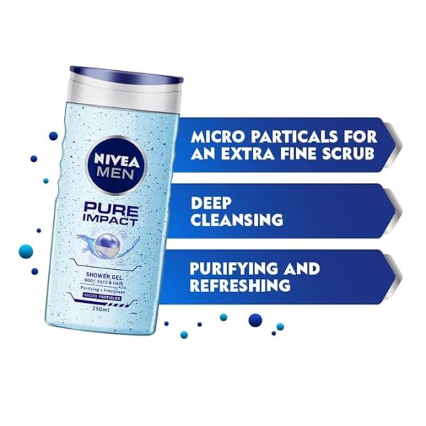 Nivea Pure Impact 3 In 1 Men Shower Gel 3