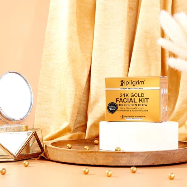 Pilgrim 24K Gold Facial Kit For Golden Glow 3