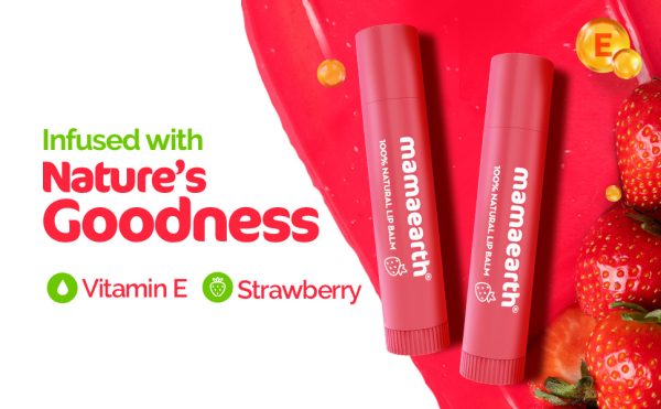 Mamaearth Nourishing Tinted With Vitamin E & Strawberry Lipbalm 5