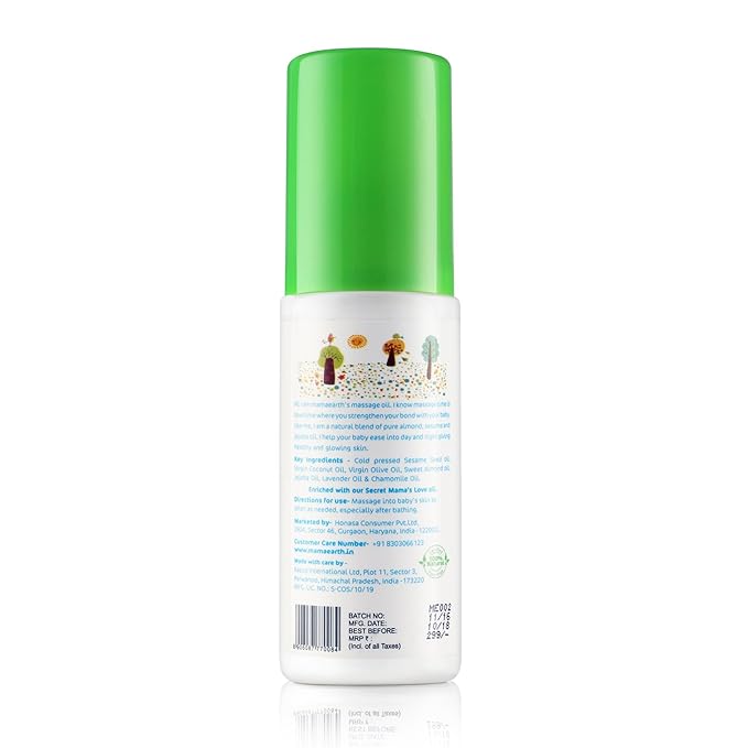 MAMAEARTH SOOTHING MASSAGE OIL FOR BABIES 100ML 3