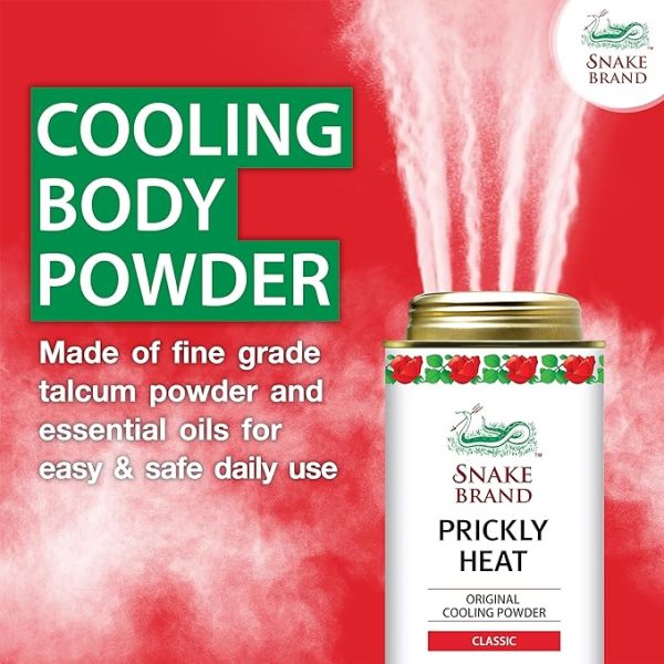 Snake Brand Prickly Heat Cooling Powder- Classic 2
