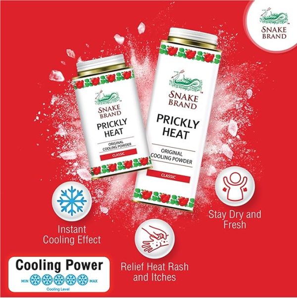 Snake Brand Prickly Heat Cooling Powder- Classic 3