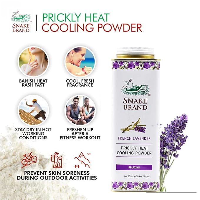 SNAKE BRAND PRICKLY HEAT COOLING POWDER RELAXING 420GM 4