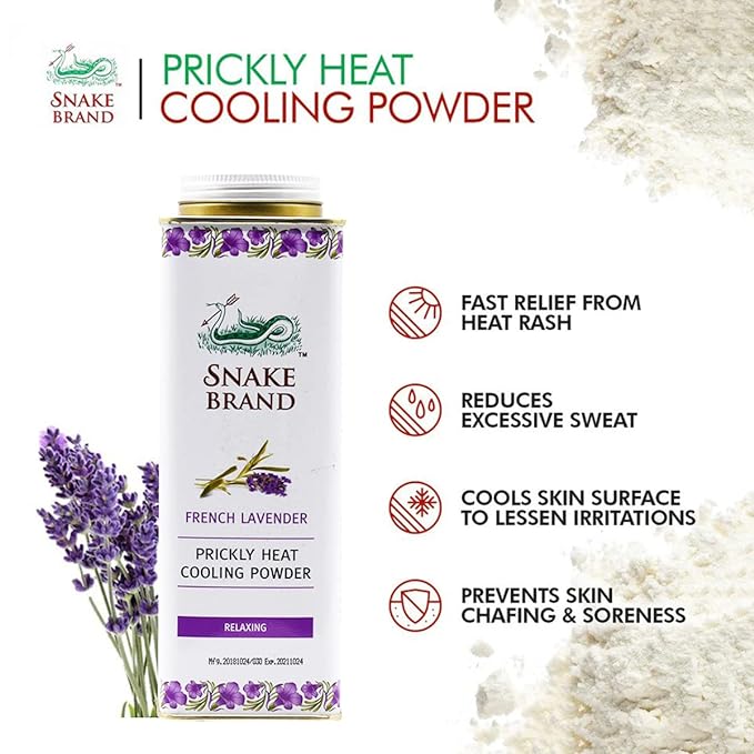 SNAKE BRAND PRICKLY HEAT COOLING POWDER RELAXING 420GM 5