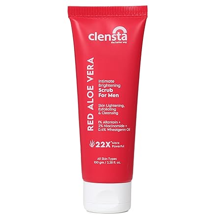 Clensta Red Aloe Vera Intimate Brightening Scrub For Men
