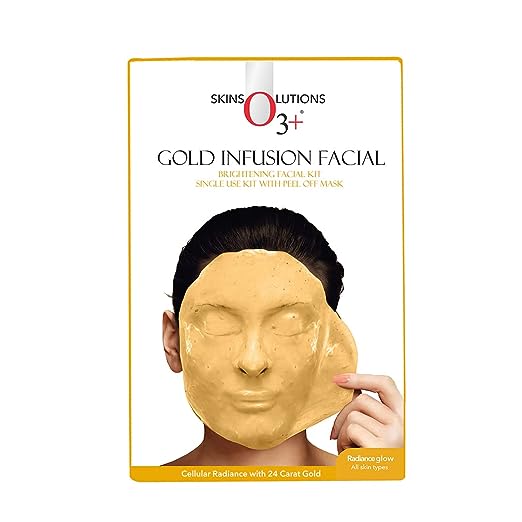O3+Gold Infusion Facial Kit Single Use Kit With Peel Off Mask