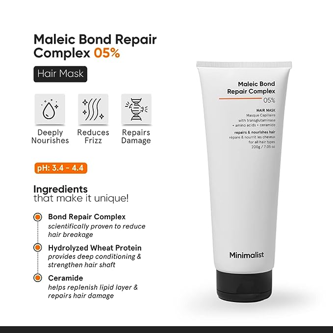 MINIMALIST MALEIC BOND REPAIR COMPLEX 05% HAIR MASK 200G.1