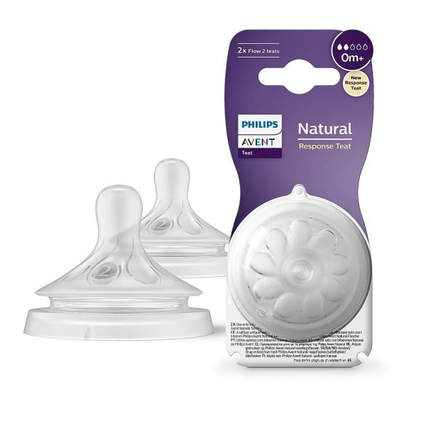 Philips Avent Natural Response Teat 0m+ Pack Of 2 (Scy962/02)