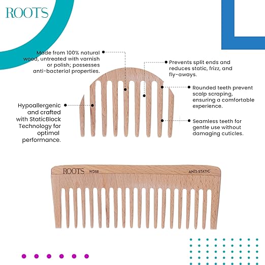 Roots Wooden Comb WD58 2